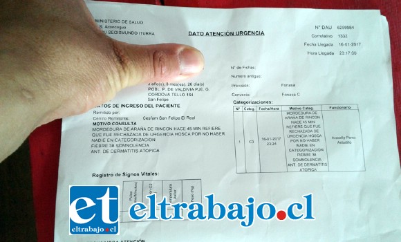 El certificado de atención médica en el Cesfam Doctor Segismundo Iturra Taito.