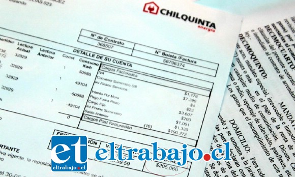DEUDAS EN VARIAS PARTES.- A más de $200.000 asciende la deuda en Chilquinta de este usuario de casas ajenas.