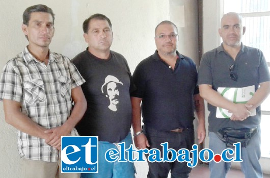 Estos son los guardias que denuncian a la empresa Security24, de izquierda a derecha, Víctor Aranda Montenegro, Luciano Murillo Cornejo, Alipio González Valdés y Luis Meza Maldonado.