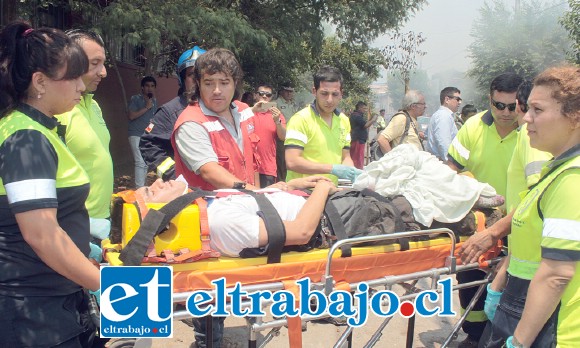Un voluntario resultó herido durante la ardua labor bomberil que requirió la intervención de las siete compañías de San Felipe más el apoyo de las unidades de Santa María, Putaendo y Los Andes.