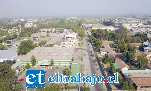 Hasta aquí llega actualmente calle San Martín, terminando con calle El Molino.