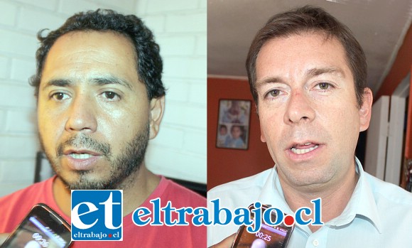 Roberto Collao Valencia, papá de Nicolás (izquierda). Pablo Silva Núñez, Dideco de la Municipalidad de San Felipe.