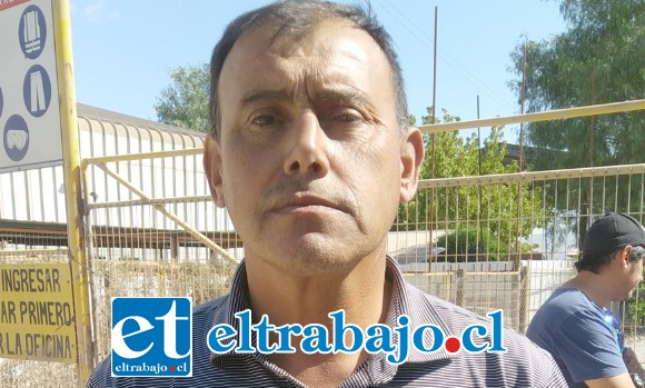 Daniel Sáez, presidente del Sindicato de Trabajadores de Áridos Tres Esquinas.