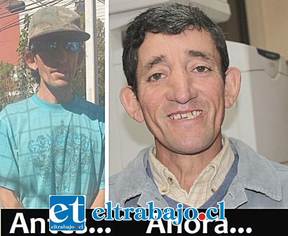 CAMBIOS VISIBLES.- Este es el cambio visible que David ha logrado en este año y medio de trabajar voluntariamente para su bienestar con el Programa Calle.