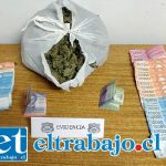 Carabineros incautó más de un kilo de marihuana elaborada en medio de un control vehicular en la Ruta 5 Norte en la comuna de Llay Llay.