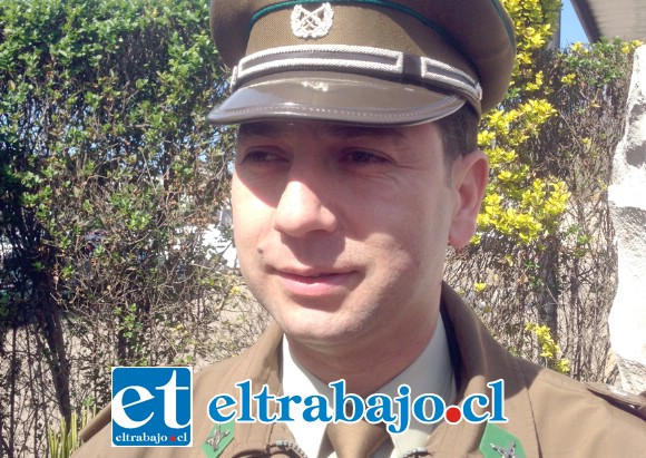 Jefe la Siat de Carabineros de San Felipe, Capitán Francisco Carreño.