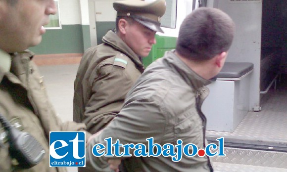 El imputado de 29 años de edad fue detenido en flagrancia por Carabineros la mañana de ayer en la Villa Argelia de San Felipe. (Foto Referencial).