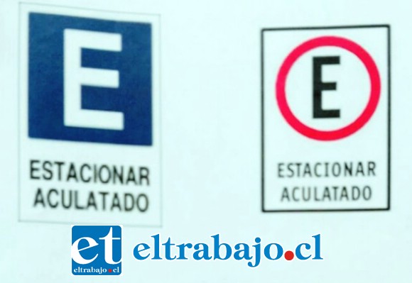 Señalética que se instalará luego de transcurridos los seis meses de marcha blanca.