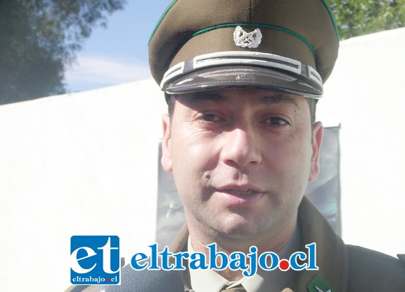 Jefe la Siat de Carabineros de San Felipe, Capitán Francisco Carreño Miranda.