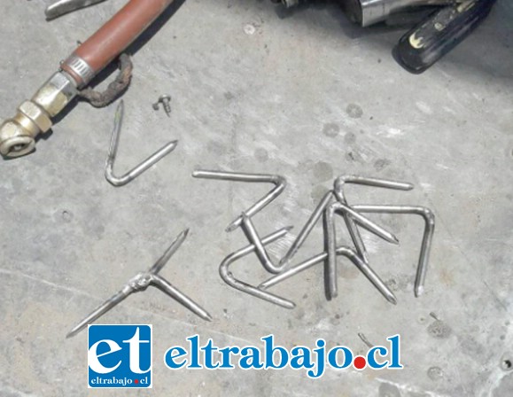 Este tipo de ‘miguelito’ habría sido utilizado por delincuentes que intentaron supuestamente asaltar a un par de conductores el fin de semana pasado en el camino que une San Felipe con Santa María.