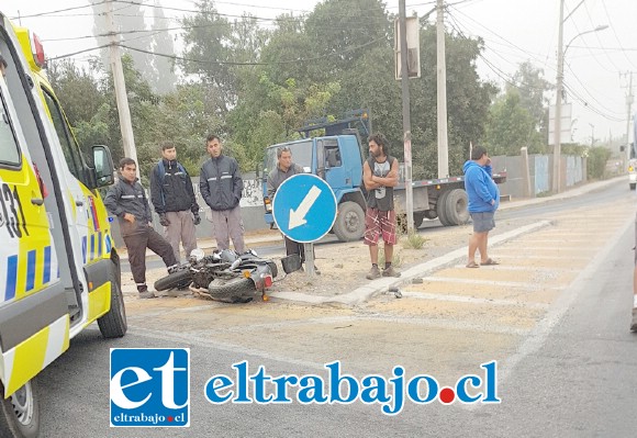 El lamentable accidente ocurrió a primeras horas de ayer miércoles en el cruce Tres Esquinas de San Felipe.