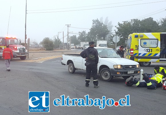 El lamentable accidente ocurrió a primeras horas de ayer miércoles en el cruce Tres Esquinas de San Felipe.