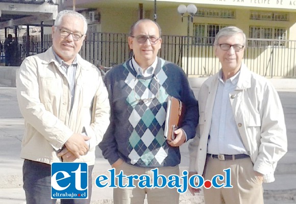 Los integrantes del Chile Vamos de San Felipe, de izquierda a derecha: Nibaldo Lagos (UDI Putaendo), Eduardo Vergara (UDI San Felipe) y René Stenger (RN).