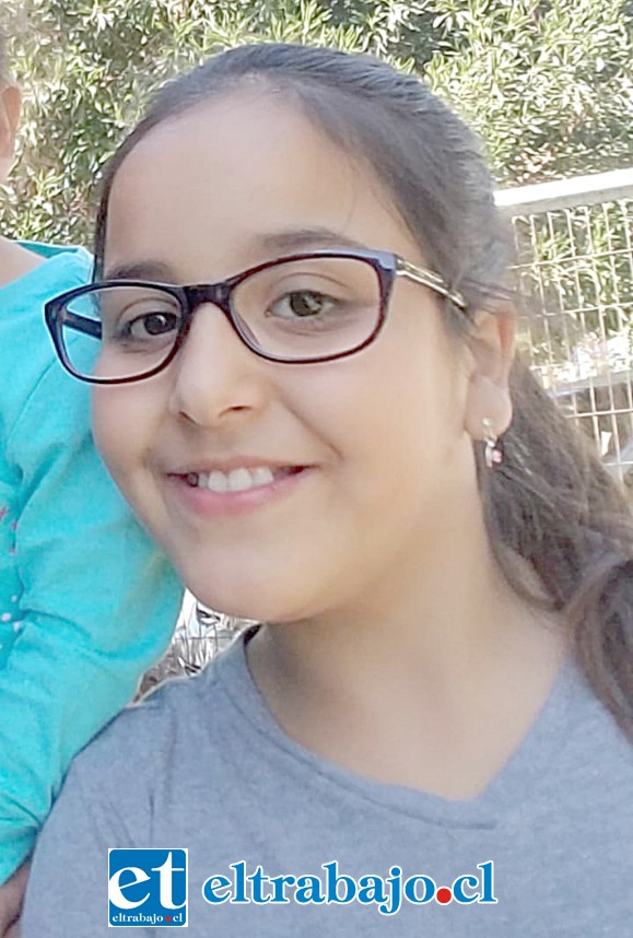 Cinthya Herrera Cornejo, niña sanfelipeña de 10 años de edad, quien sufre una incurable enfermedad.