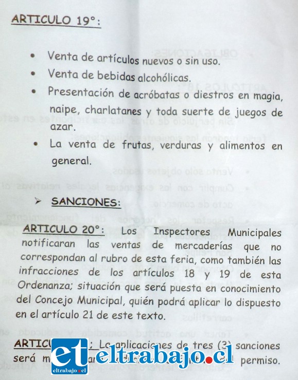Acá vemos algunos artículos los horarios de funcionamientos.