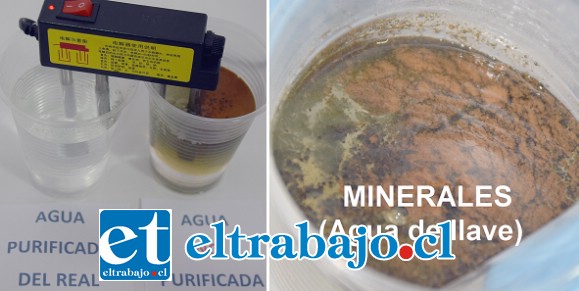 PRUEBA ELECTROLISIS.- Esta prueba dejó al descubierto los metales y minerales que bebemos a diario en el agua sin procesar.