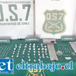 Personal de Carabineros del OS7 incautaron desde dos domicilios en la Villa Alto Aconcagua de Los Andes, pasta base de cocaína, marihuana y dinero en efectivo, siendo detenidos un hombre y una mujer.