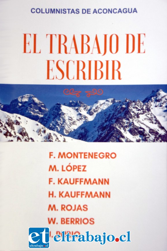 Primer libro.- Aquí la portada del libro El Trabajo de escribir, compendio de los mejores artículos de 2018 publicados en Diario El Trabajo.