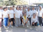 Este grupo de participantes estuvo realizando en la Plaza Cívica una demostración de la disciplina que practican.
