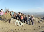 Los petroglifos del sector Jahuel de Santa María fueron parte del patrimonio que pudieron conocer las 45 mujeres.
