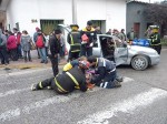 Pese a ocurrir en pleno centro, la violencia del impacto dejó a tres personas heridas y daños en ambos vehículos.