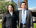 Jorge Desidel, guitarrista del grupo La Noche y ahora candidato a concejal por el PPD en Catemu, junto al actual concejal y candidato a la reelección, Claudio Núñez.