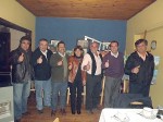 Los presidentes distritales de RN y la UDI, Gino Bibiano y Alexis Pallauta, junto a la candidata a alcaldesa por Putaendo, la actual concejal Silvia Arancibia Abarca, y demás candidatos al Concejo de esa comuna, Julio Aravena y José Villalobos (UDI), Werner Díaz y Manuel Olivares (RN).