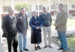 Los consejeros regionales Nelson Contador, Iván Reyes y Eduardo León, junto al arquitecto a cargo del proyecto, Humberto Eliash, y la directora del Museo, la Hermana Eliana Letelier, en un recorrido por la Iglesia y Monasterio ‘El Buen Pastor’.