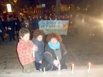 Pese a lo intenso del frío, alrededor de 400 personas se reunieron la noche del martes en la plaza de Putaendo.