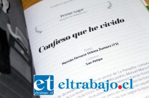 RELATO GANADOR.- Así figura en la página 45 su relato, párrafos que registran toda una dramática historia que muchos deberíamos leer, para recibir una luz de esperanza en este mundo de tinieblas y temores personales.