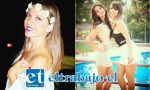 Belén y Evelyn, dos de las modelos que decoraron el evento con su encanto y belleza.