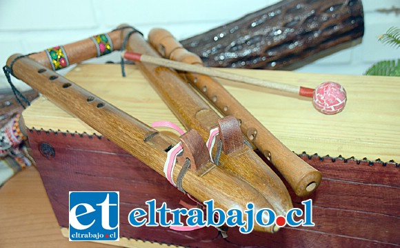 LAS HERRAMIENTAS.- Aquí vemos parte de esos instrumentos, la flauta doble americana y otras sorpresas.