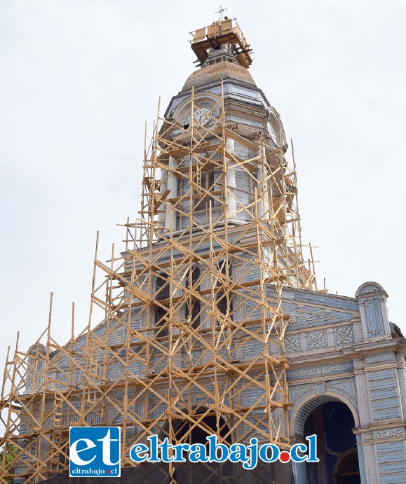 EN REPARACIONES.- Así luce actualmente la parroquia San Antonio de Padua, pero muy pronto su aspecto será otro.