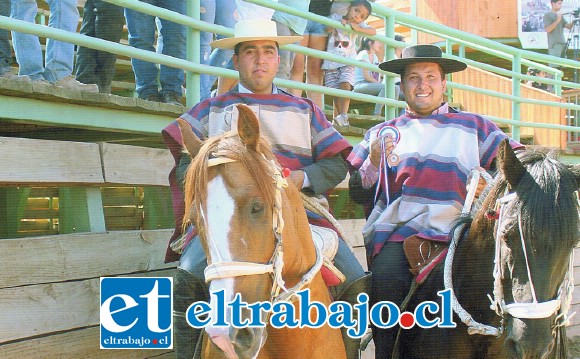 COLLERA SANFELIPEÑA.- La collera de Oscar Silva y Marcelo Gallardo nos representarán en Arica montando a Manojo y Pulga Brava.
