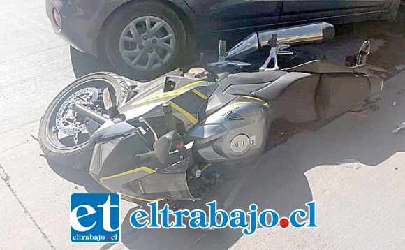 En este estado quedó la motocicleta tras el accidente ocurrido en horas de la tarde de ayer en Santa María.