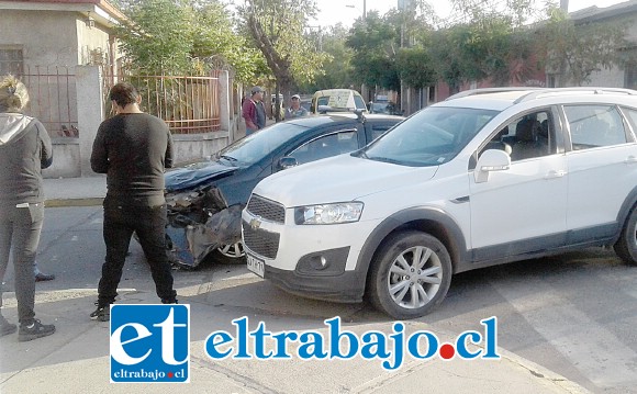 En esta posición quedaron ambos vehículos tras el accidente.