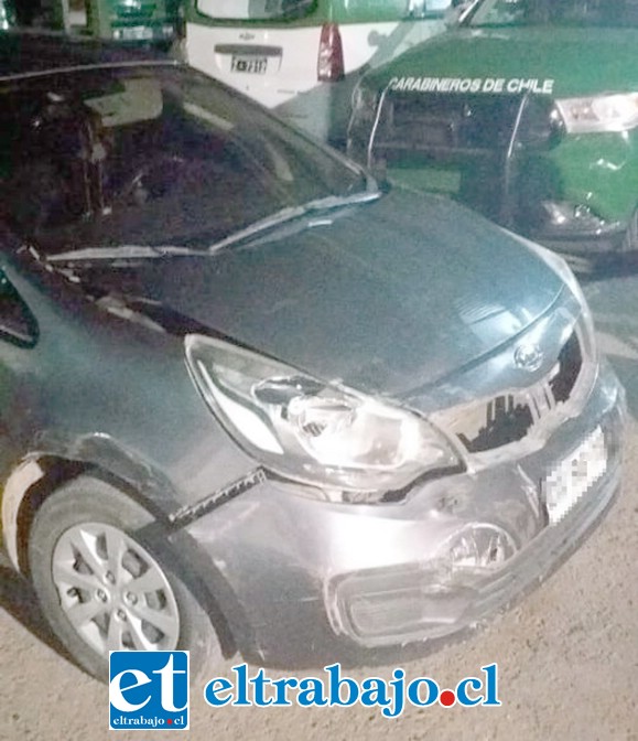 Con este automóvil el imputado atropelló, arrastro y pasó por encima a su víctima.
