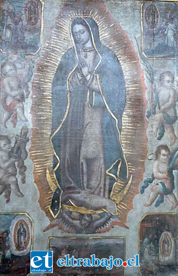 OBRA INVALUABLE.- Esta pintura al óleo de la Virgen de Guadalupe fue hecha entre 1748 y 1768, en nuestro país.