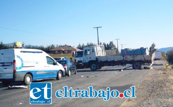 El accidente ocurrió en horas de la tarde de este miércoles en la ruta Troncal del sector El Escorial de Panquehue.
