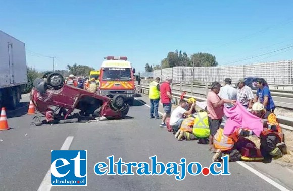 El trágico accidente ocurrió el 24 de febrero de este año en la Ruta 5 en Linares. (Fotografía: www.linaresenlinea.cl)