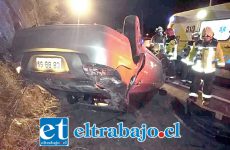 Hasta el lugar se trasladaron el Samu, voluntarios y unidades de los cuerpos de Bomberos de Rinconada, Calle Larga y Los Andes, funcionarios de Carabineros y personal de emergencia de la concesionaria.