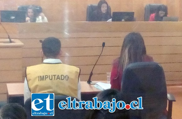 El imputado Walter Campos durante la audiencia de inicio de juicio.