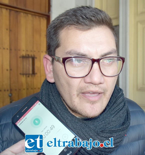 Francisco Jamett, vocero del Comité Comunal del Colegio de Profesores, filial San Felipe.