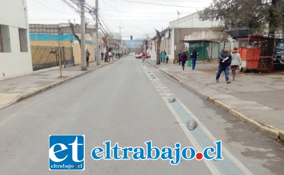 Este era el panorama en calle Merced ayer, tipo diez y media de la mañana.
