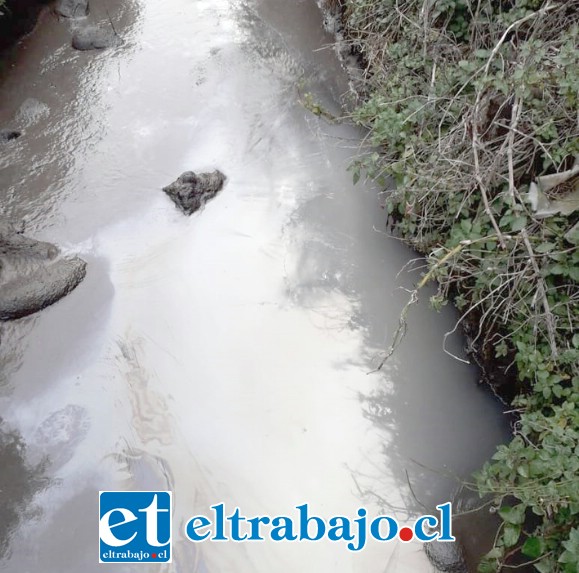 Más aguas servidas en acequia que debiera estar seca porque en este tiempo no se riega.