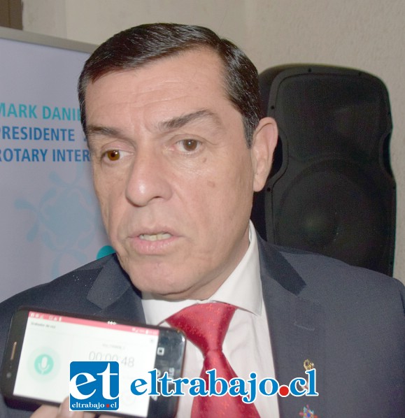 Rubén Barrientos Figueroa, presidente del Rotary Club de San Felipe.