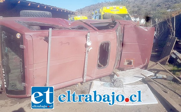 El accidente ocurrió la mañana de ayer jueves en el sector Las Coimas de Putaendo.