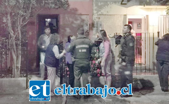 Carabineros de San Felipe también se hicieron presentes en el lugar.