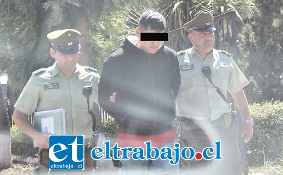 El joven imputado fue formalizado este martes en el Tribunal de Garantía de Putaendo como coautor de robo frustrado. (Fotografía: Putaendo Informa).