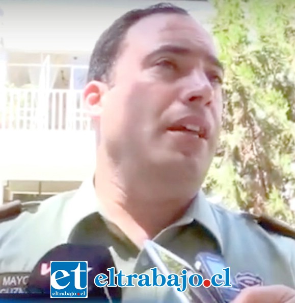 Comisario de Carabineros mayor Mauricio Guzmán Yuri, desmiente la versión del denunciante.